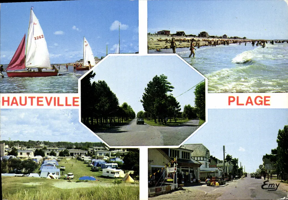 Hauteville-sur-Mer — Praia e camping — Edições Normandas Lt. Goube - Frente