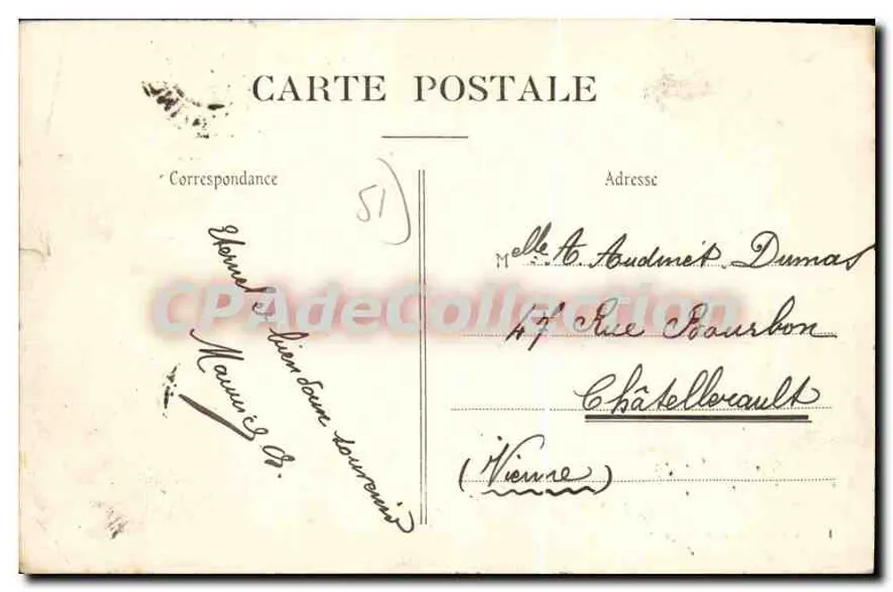 Chalons-sur-Marne — Brücke Marne und Straße Madagascar — L. Coix, Verlag, Chalons-sur-Marne - Rückseite