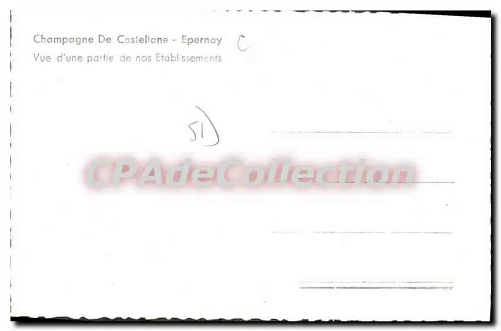 Bahnhof Epernay — Ansicht von Teilen der Einrichtungen — Champagne De Castellane - Rückseite