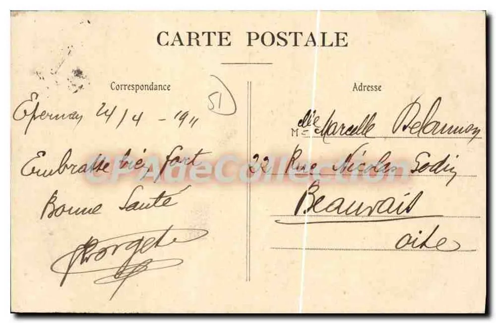 Epernay — A Marne — Edição das Novas - Verso
