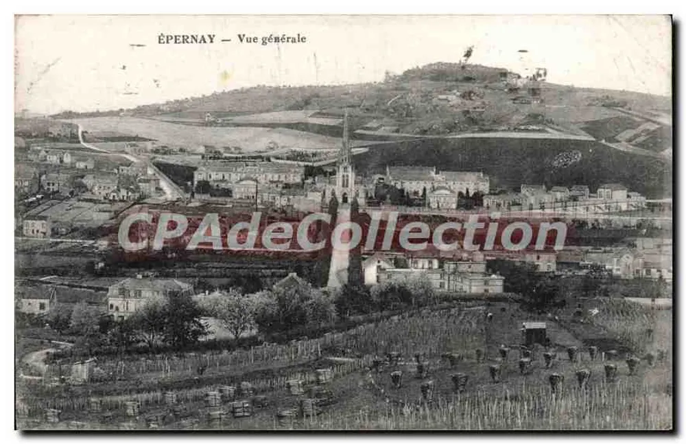 ÉPERNAY — Vista geral — Bilhete postal antigo de Coleção - Frente