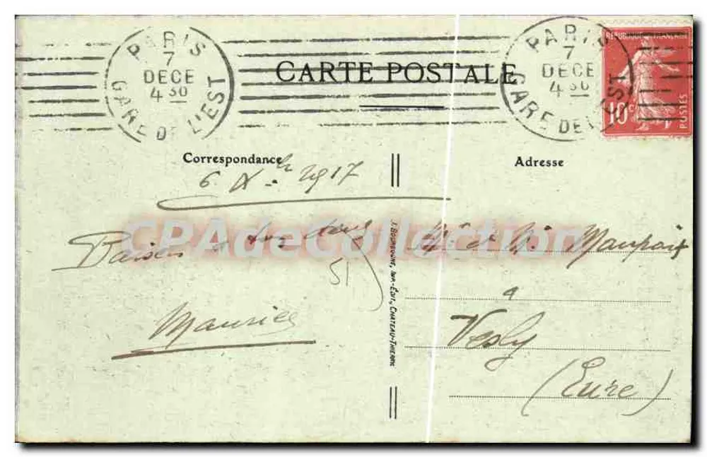 ÉPERNAY — Vista geral — Bilhete postal antigo de Coleção - Verso