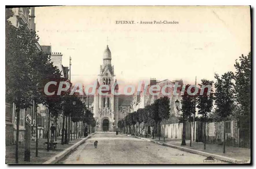 Epernay - Avenue Paul-Chandon — editor: Livraria P. Dantelle, Epernay - Frente