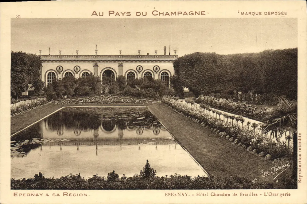 Epernay - Hotel Chandon de Briailles - La Orangerie — Editor Em. Choque, n°31 - Anverso