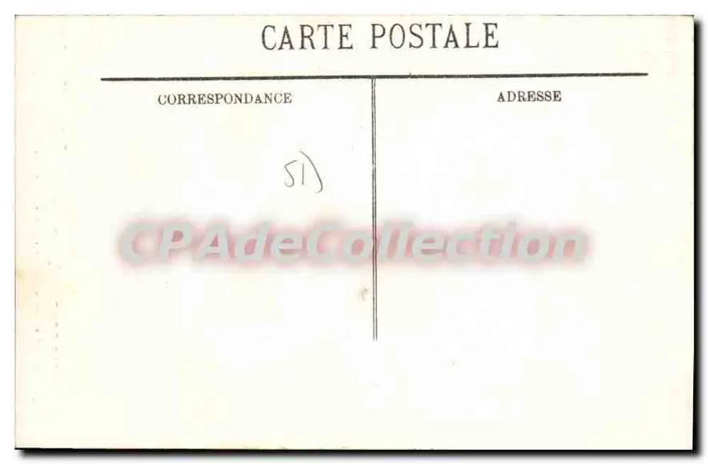 Reims bombardeado — Ângulo da place Drouet-d'Erlon e impasse St-Jacques — Cliché Jaouen-Carnot, Reims - Verso