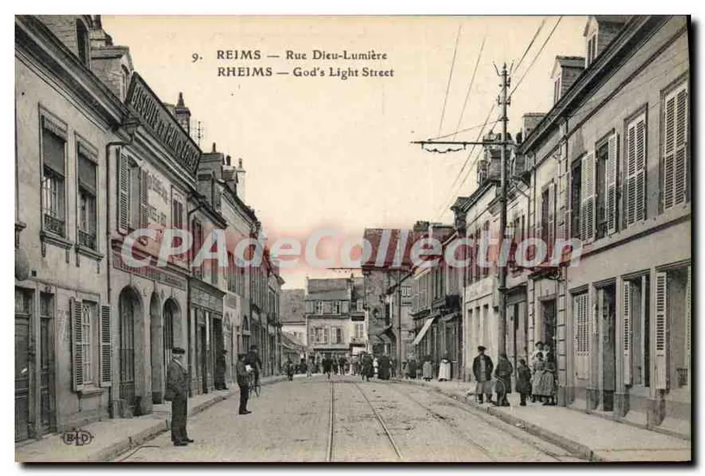 Reims — Rue Dieu-Lumière — Editora E.P.D. n°9 - Frente