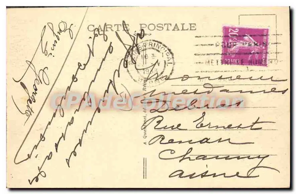 Reims — O Hotel das Correios. Entrada Rua Cérès — Editora: 217 - Verso