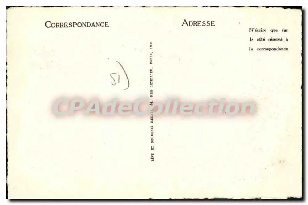 Reims Antigo — Fachada da Catedral — LL 18 - Verso