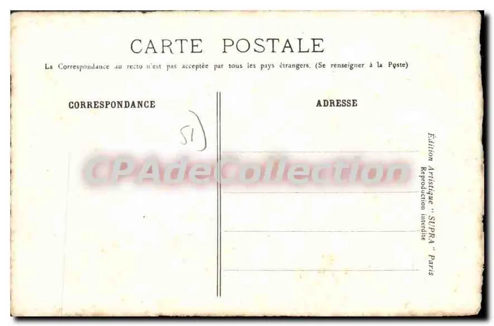 Kathedrale von Reims — Kirchen Frankreichs — Künstleredition SUPRA Paris - Rückseite