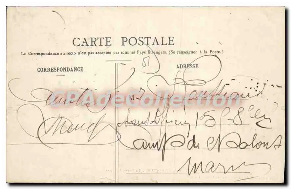VITRY-le-FRANCOIS — Ansicht der Brückentür — Ausgabe der Galeries Réunies de l'Est - Rückseite