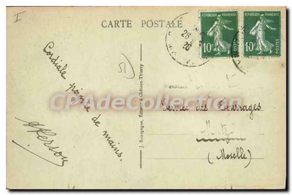 Vitry-le-François (Marne) — Estátua de Royer Collard — Edição J. B. - Verso
