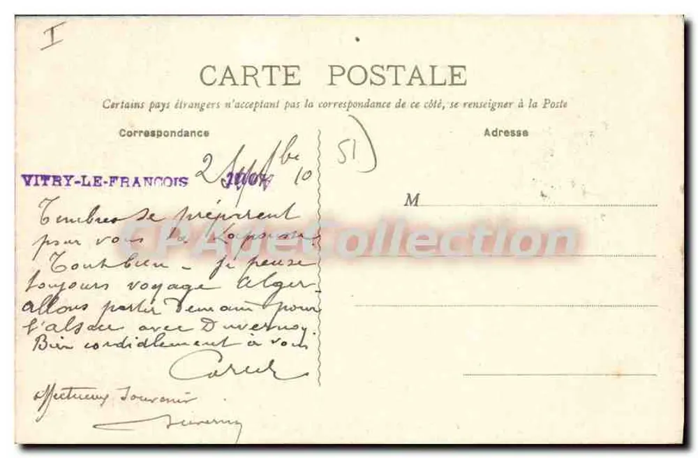 VITRY-LE-FRANÇOIS — Pont des Marvis — M. B. - Verso
