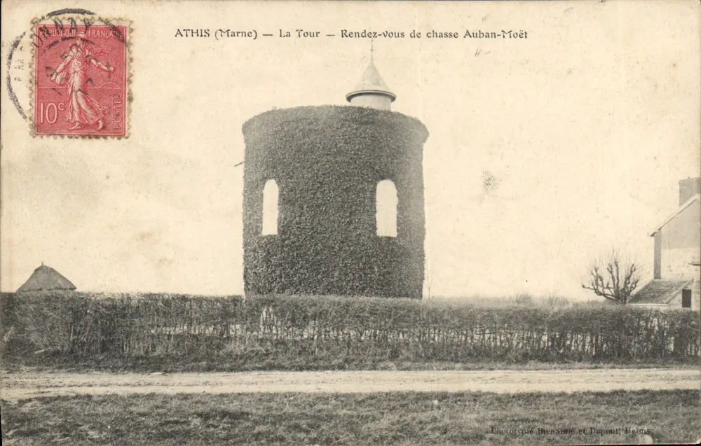 Athis (Marne) — Die Turm — Jagdveranstaltung Auban-Moët — Phototypie Bienxine und Druckerei Reims - Vorderseite