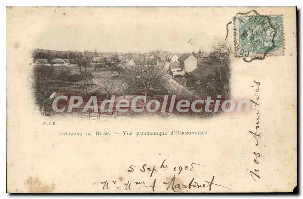 Environ de Reims — Vue panoramique d’Hermonville — P.D.R. - Recto