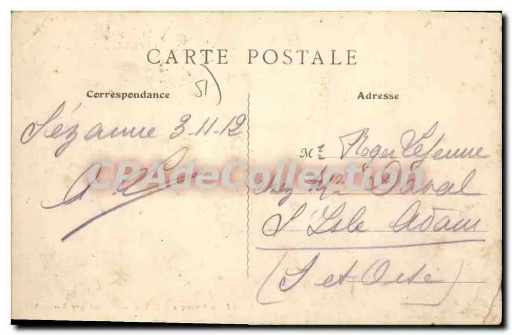 Montmirail — Het Kasteel van Beaumont — Kunstenaar P. R. T. te Pomponne-LA - Achterkant