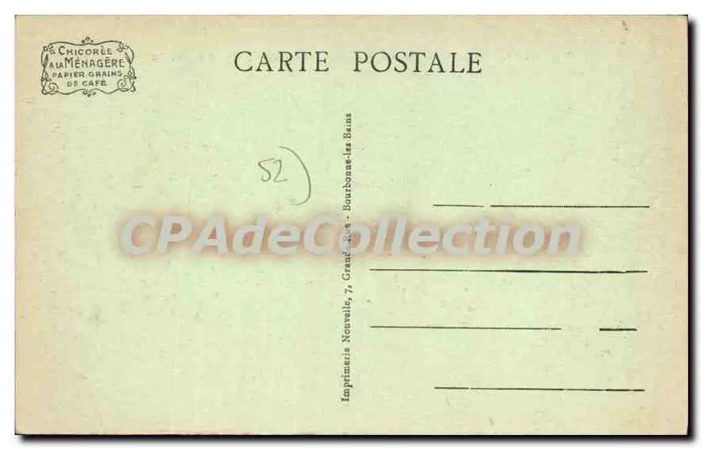 Bourbonne-les-Bains (Hte-Marne) — Vista geral — Impressora da Chicória em Bourbonne-les-Bains - Verso