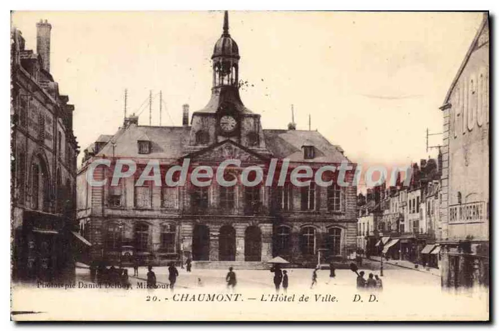 Chaumont — Het Stadhuis — Fototypie Daniel Delbary, Mirecourt - Voorkant