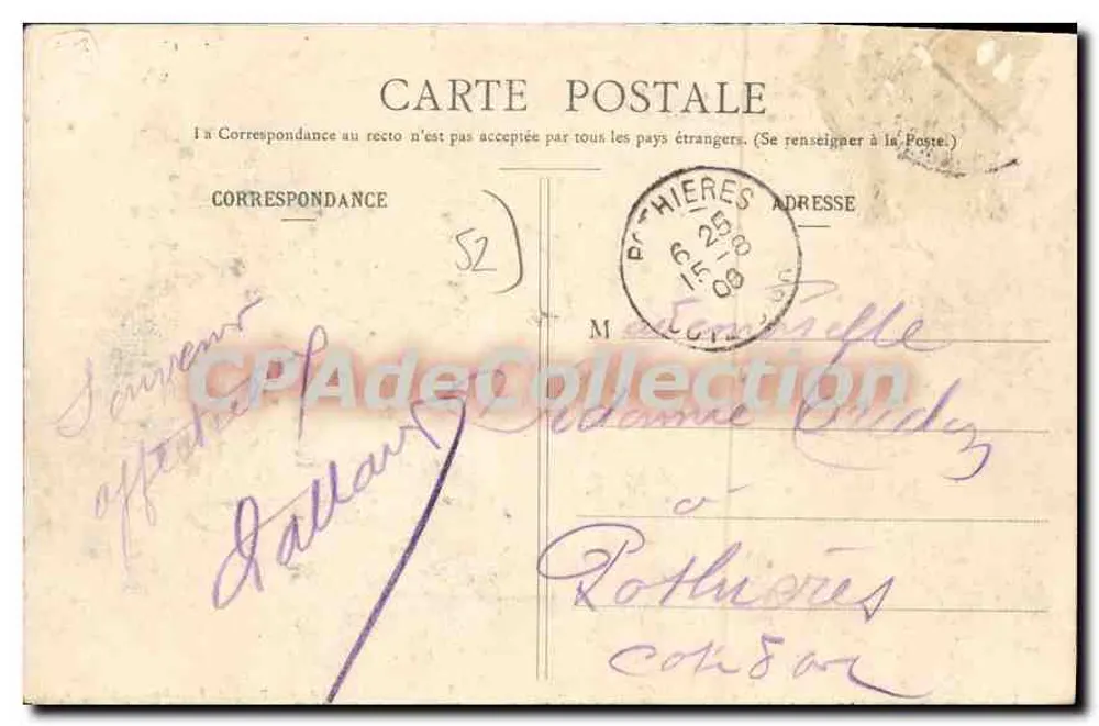 Langres - La Crémaille - Ansicht vom unteren Ende der oberen Rampe - Der Dom des Zivilspitals - Librairie Papeterie Paul Mongin, Langres - Rückseite