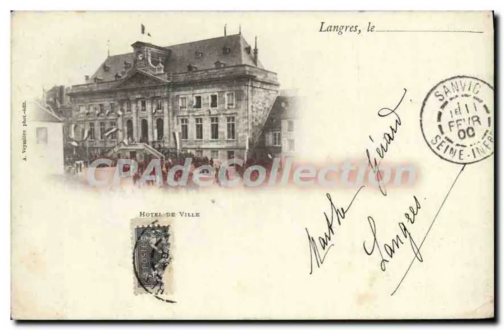 Langres, Hotel de Ville — A. Voygier fot.-editora — n°52 - Frente