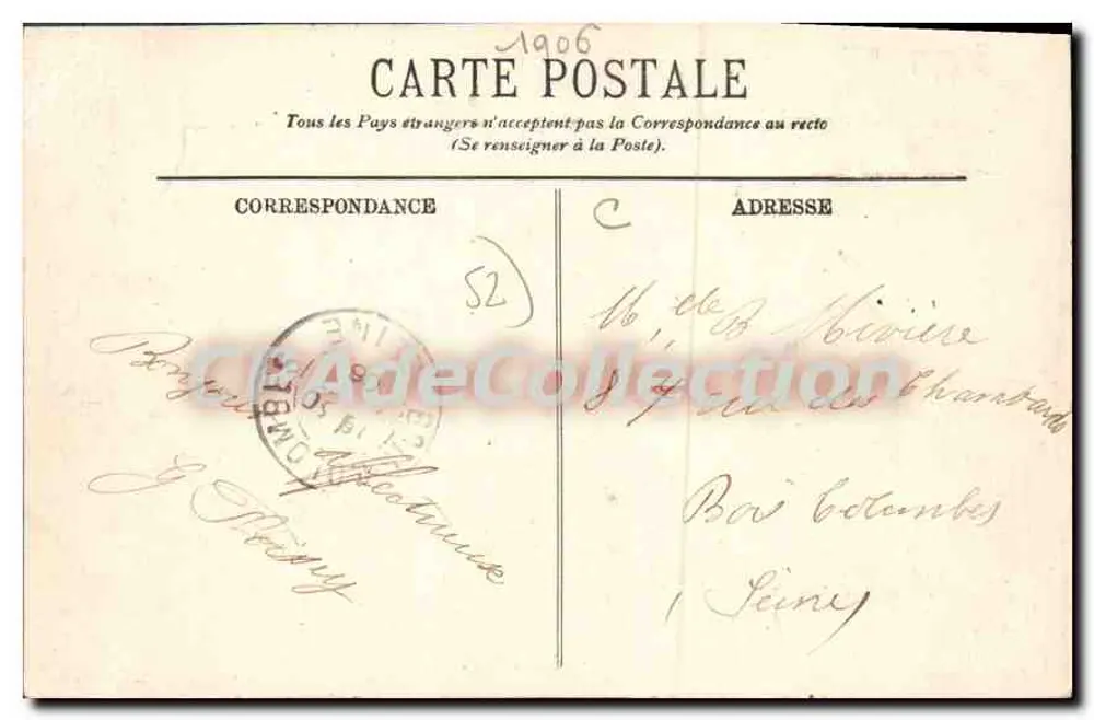Langres — Hotel das Postas — J. Varney-Vernlot, editor — Langres - Verso