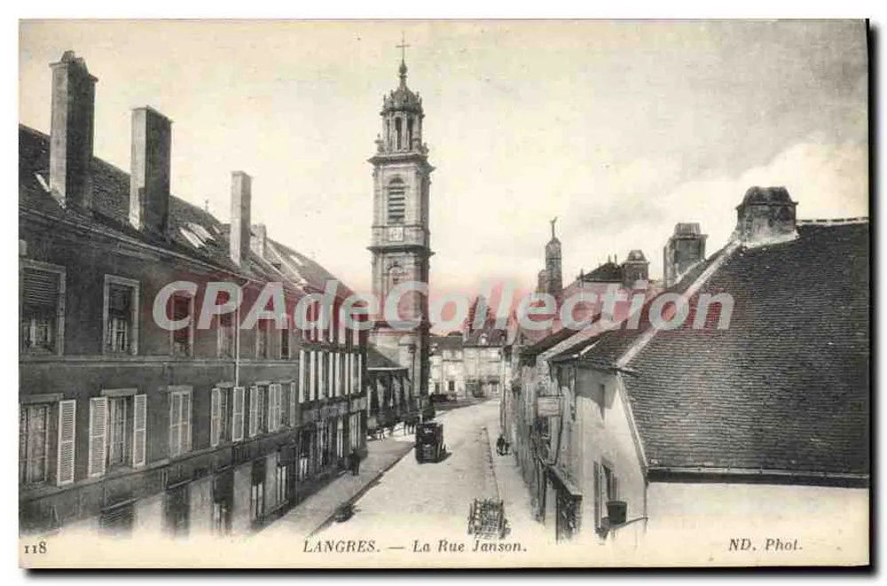 Langres — A Rue Janson — ND. Fot. - Frente