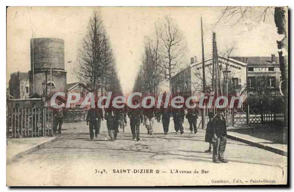 Saint-Dizier — A Avenida de Bar — Gauthier, Ed. — Saint-Dizier - Frente