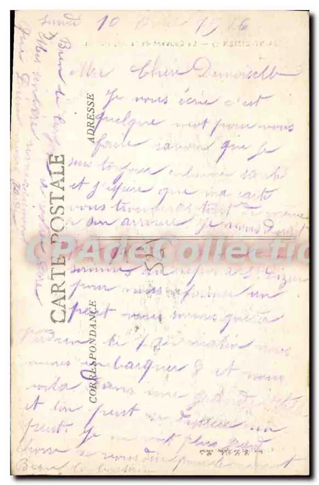 Saint-Dizier — O Convento da Reparação — O.J. — Edição Gauthier, St-Dizier - Verso