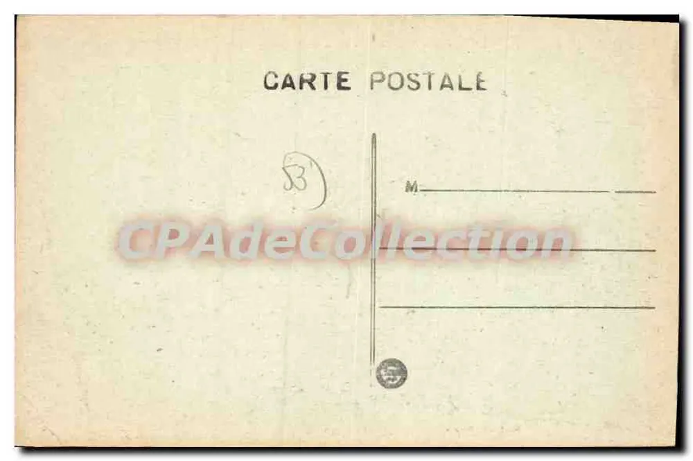 Ernée (Mayenne) — Castelo da Mégaudais — Facha principal — Sorel, edição Rennes - Verso