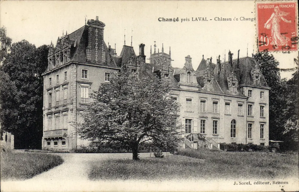 Veranderd bij LAVAL - Kasteel van Changé — J. Sorel, uitgever, Rennes - Voorkant