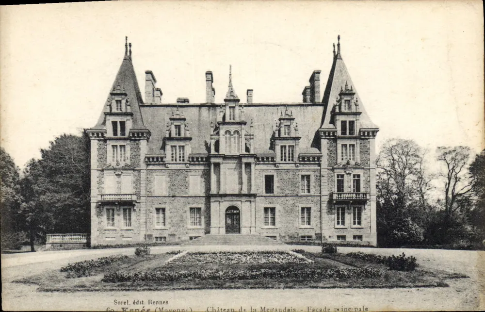Schloss de la Mégauvais — Hauptfassade — Sorel, Verlag Rennes - Vorderseite