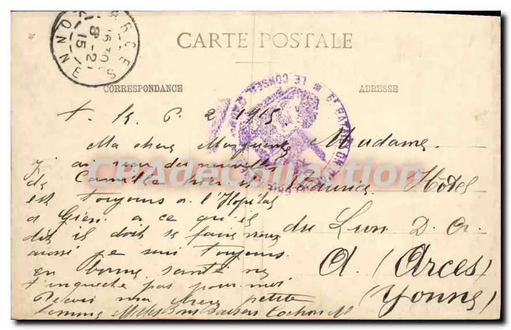 La Granja de St-Epvre — Cerca de LUNÉVILLE — Vista general — bombardeada por los franceses en 1914 - Reverso