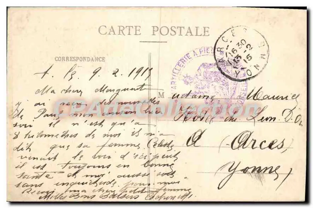 Lunéville - Mühle von Xerbéviller, auch als Kalkmühle bekannt, bombardiert von den Deutschen - August 1914 - Rückseite