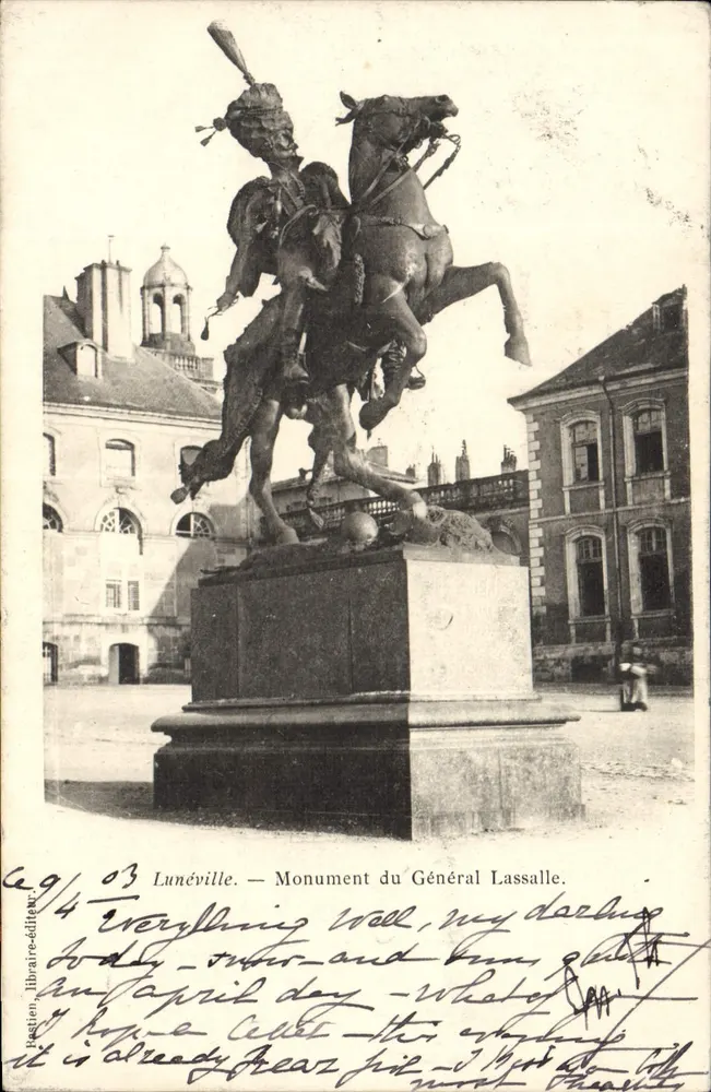 Lunéville — Denkmal des Generals Lassalle — Postbeamter, Buchhändler-Verleger - Vorderseite