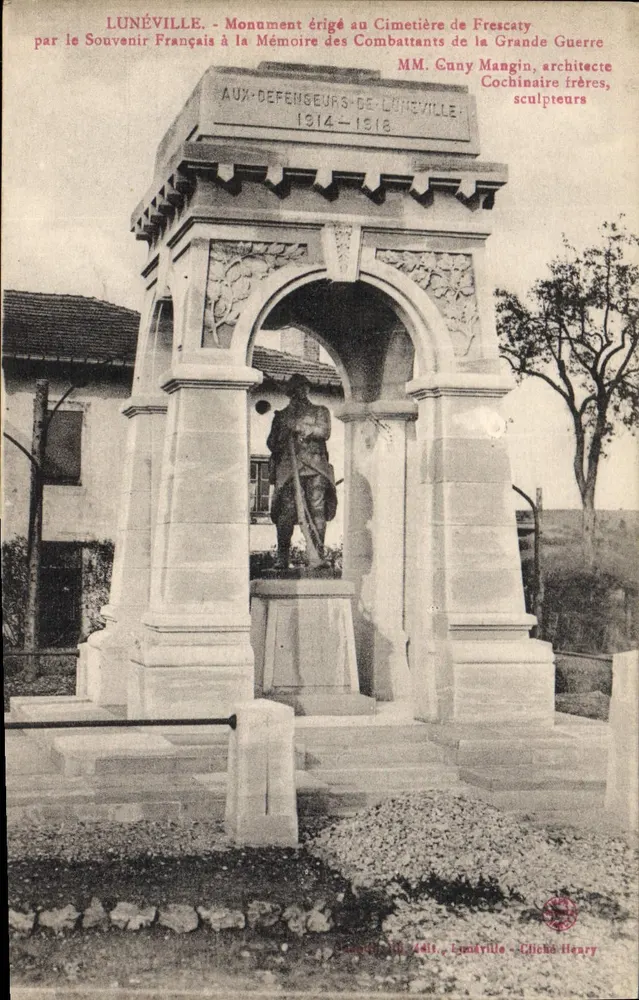 Lunéville - Denkmal für die Verteidiger von Lunéville - 1914-1918 - Vorderseite