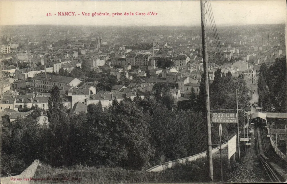 NANCY - Vista general, tomada desde la Cure d'Air — Maison des Magasins Géant, Nancy - Anverso