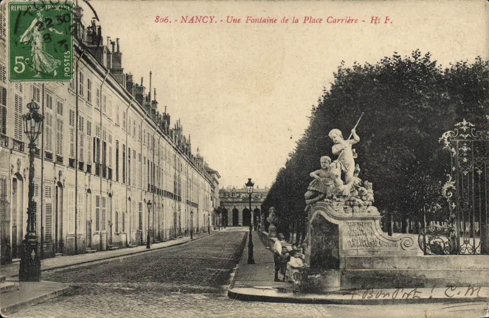 NANCY - Eine Fontäne der Place Carrière - H. F. - 806 - Vorderseite