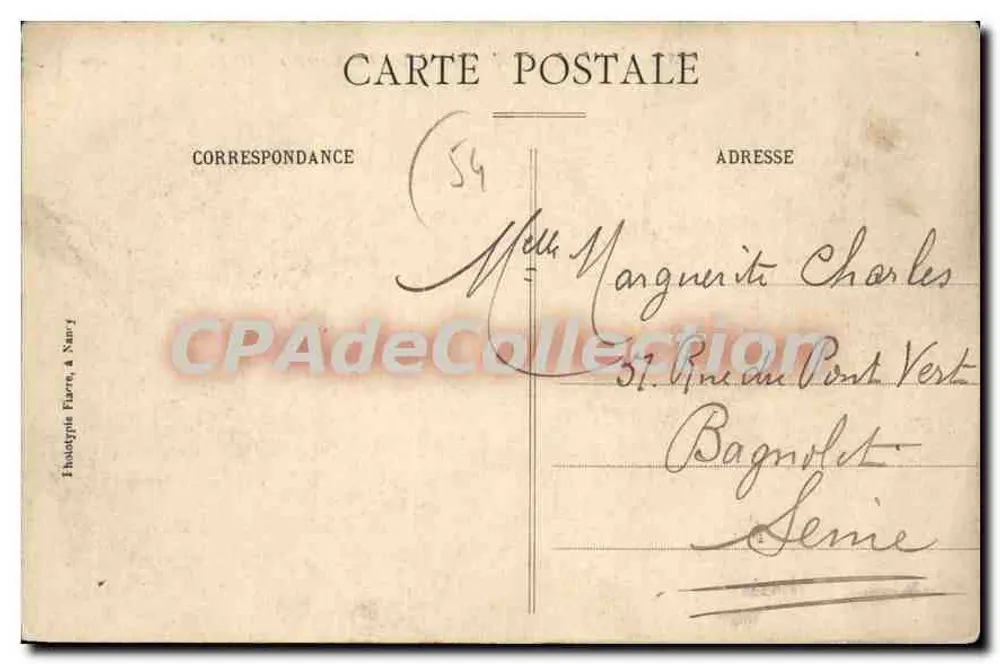 NANCY - Eine Fontäne der Place Carrière - H. F. - 806 - Rückseite