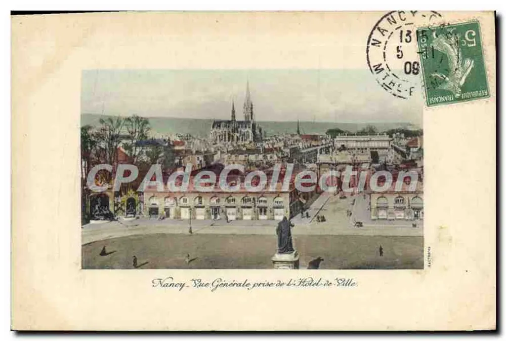 Nancy — Allgemeiner Blick vom Rathaus — Mithil - Vorderseite