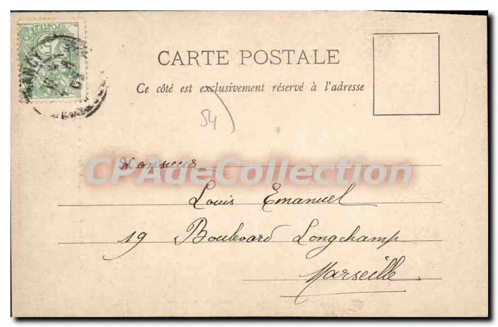 NANCY - IGLESIA DE SAN EPVRE Y ESTATUA DE RENÉ II — Maison des Royatines, grabado fotográfico A. Bézergret et Cie, Nancy - Reverso