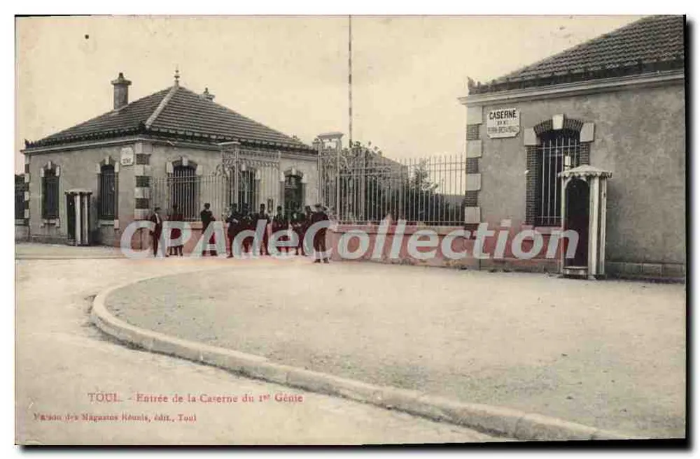 Toul — Eingang zur Kaserne des 1. Ingenieur-Bataillons — Verson des Magasins Houille, pub. Toul - Vorderseite