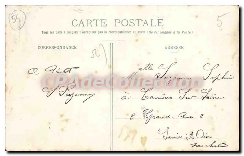TOUL - Vista geral - Plateau d'Ecrouvès — A Lorraine Ilustrada, edição M. Bernard, Toul - Verso