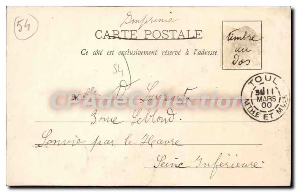 Hôtel de Ville de Toul — vue panoramique — Imp. Lamontagne, Toul - Verso