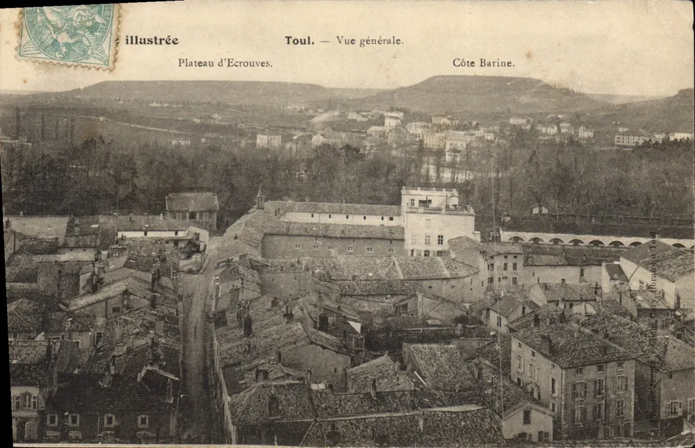 Toul — Vista geral — Plateau d'Ecrouves, Côte Barine — Editor ilustrado - Frente
