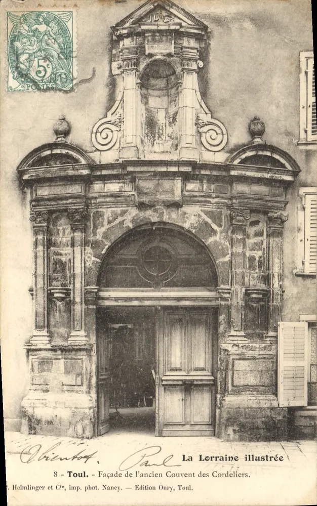 Toul - Fassade des ehemaligen Cordeliers-Klosters — La Lorraine illustrée, fot. Druck Nancy - Vorderseite