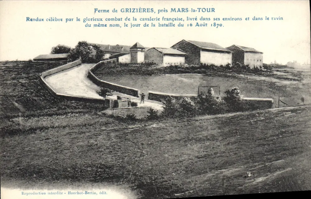 Fazenda de Grizières, perto de Mars-la-Tour — combate da cavalaria francesa do 16 de agosto de 1870 — Houchot-Bertin, editor - Frente