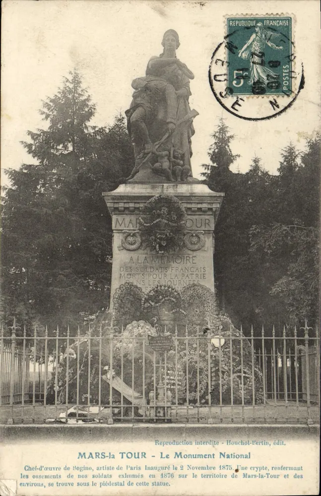 Mars-la-Tour — Monumento Nacional — Houchot-Bertin, editor - Frente
