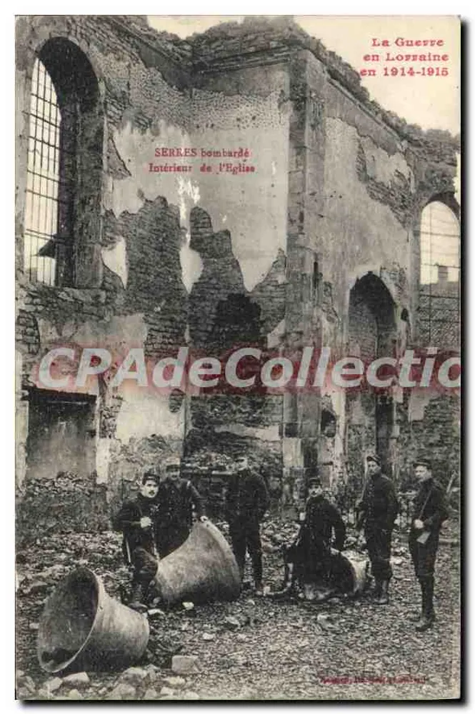 SERRES bombardiert — Innenansicht der Kirche — Der Krieg in Lothringen 1914-1915 - Vorderseite