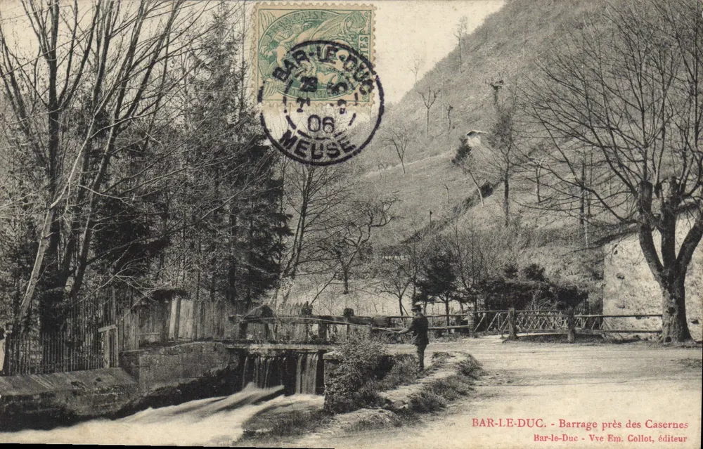 Bar-le-Duc - Barragem perto das Casernas — Vista Em. Collot, editor - Frente