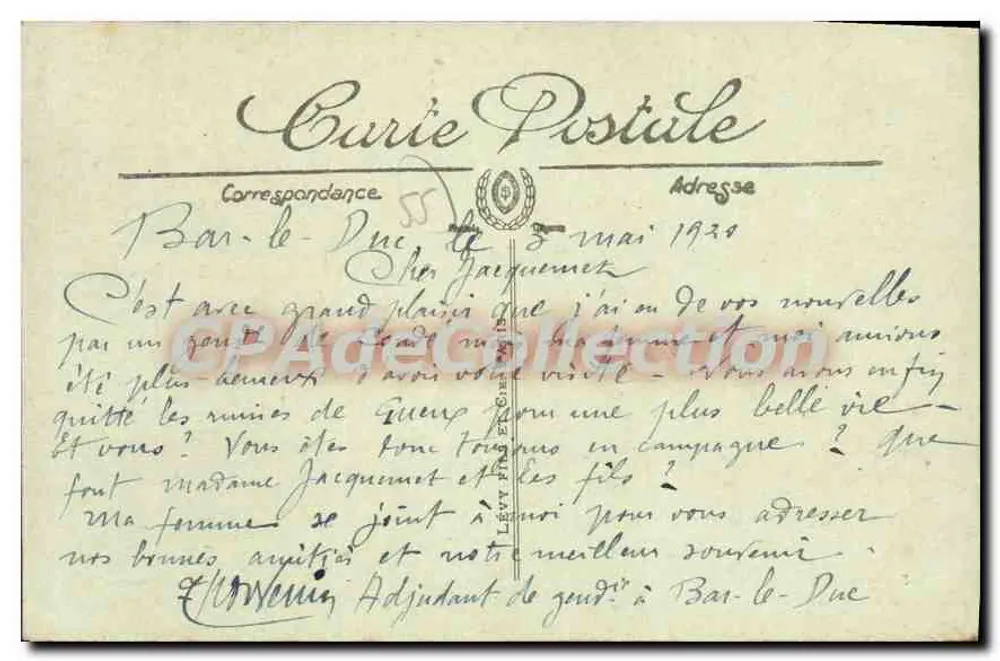 Bar-le-Duc — Place Reggio und die Oberstadt — Ausgabe der Réunis Geschäfte. LL. n°33 - Rückseite