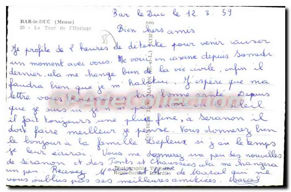 Bar-le-Duc — La Torre dell'Orologio — Fotografia Cim - Verso